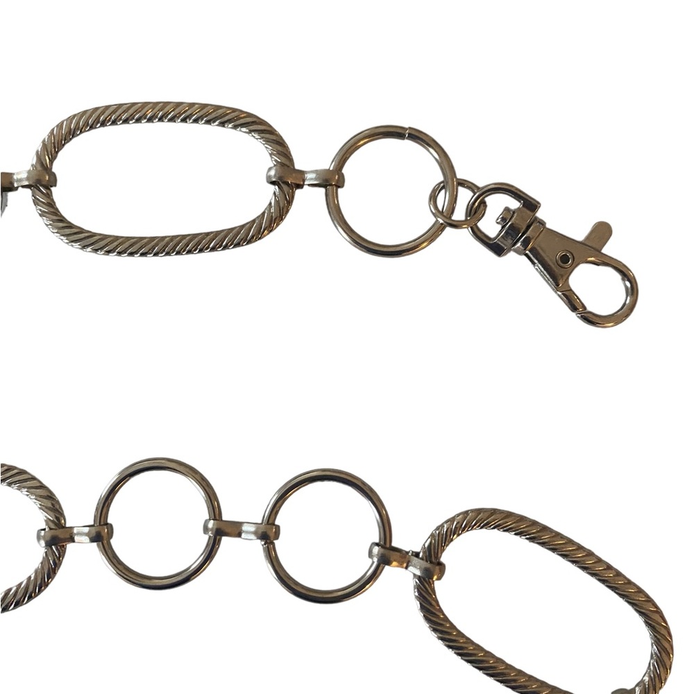 Sold Depop Vintage Y2K Silvertone Oval Chain Belt - Picture 3 of 4